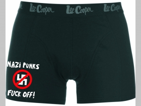 Nazi Punks Fuck Off čierne trenírky BOXER s tlačeným logom,  top kvalita 95%bavlna 5%elastan